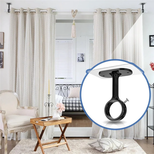 Supports de tringle à rideaux sans percer lot de 6|Fastenia