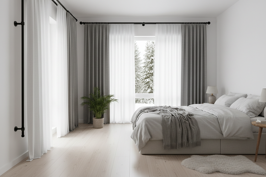 Chambre tringle double noire