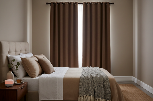 Rideau marron SIENNA - Chambre