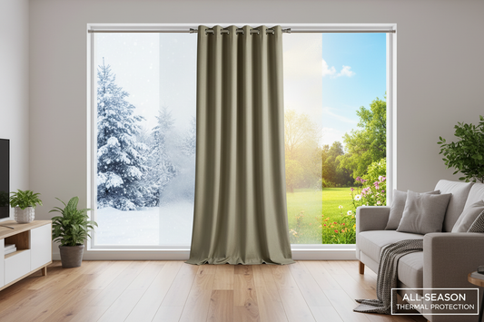 Rideau thermique taupe 4 saisons