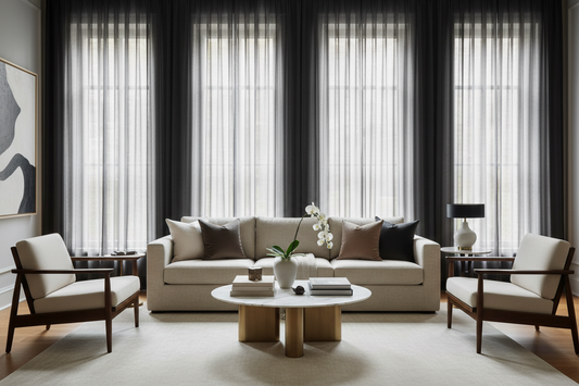 Voilage noir - Salon