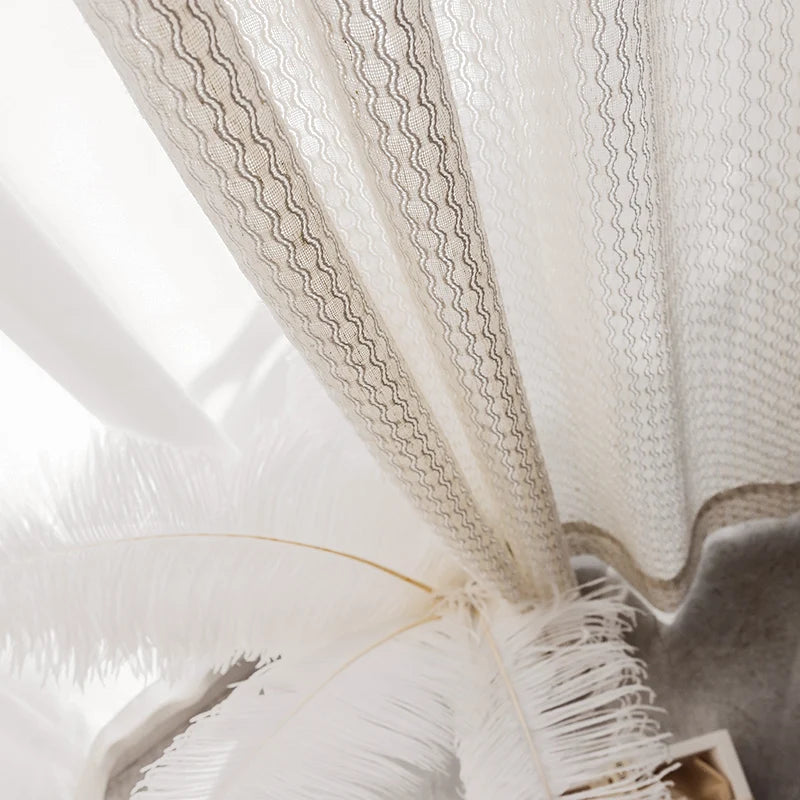 Rideau beige en coton|SABLORIA