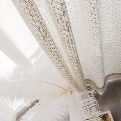 Rideau beige en coton|SABLORIA