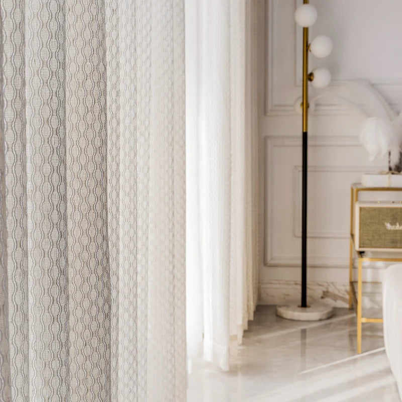 Rideau beige en coton|SABLORIA