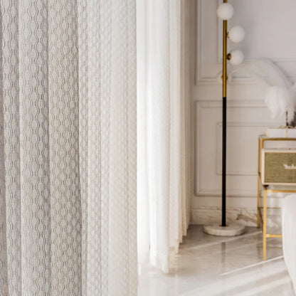 Rideau beige en coton|SABLORIA