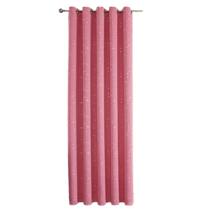 Rideau Occultant Motif Étoile Rose 1 Panneau | GALAXIA