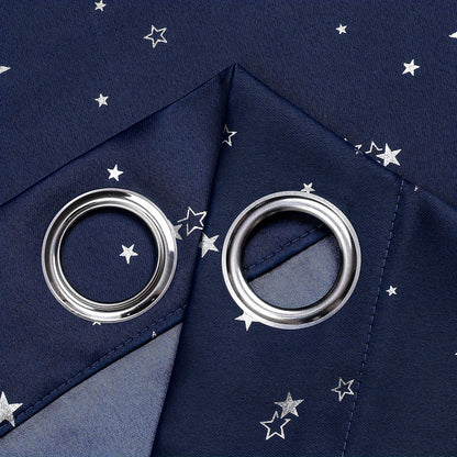 Rideau Occultant Motif Étoile Bleu Marine 1 Panneau | GALAXIA
