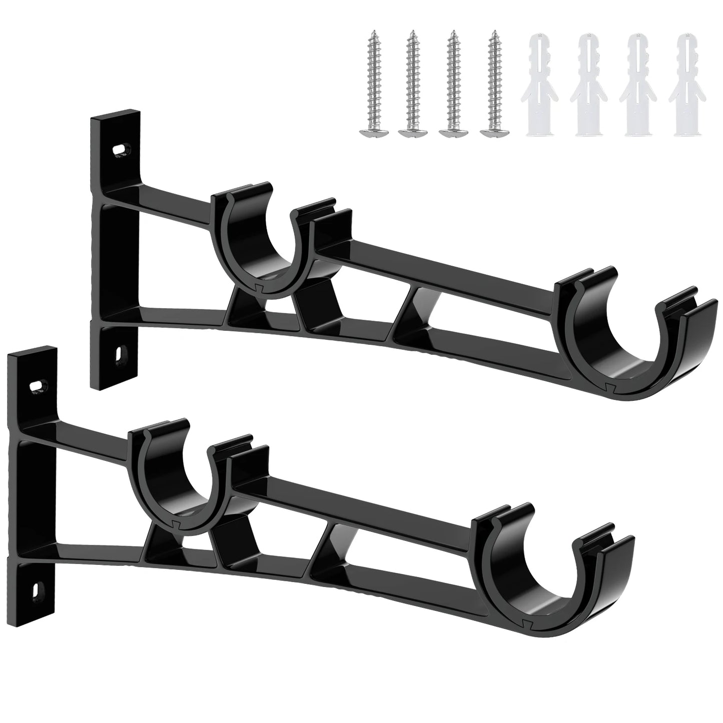 Supports de tringle à double rideaux lot de 2|STYLFIX
