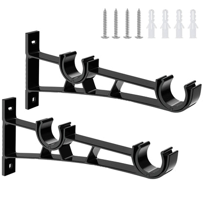 Supports de tringle à double rideaux lot de 2|STYLFIX