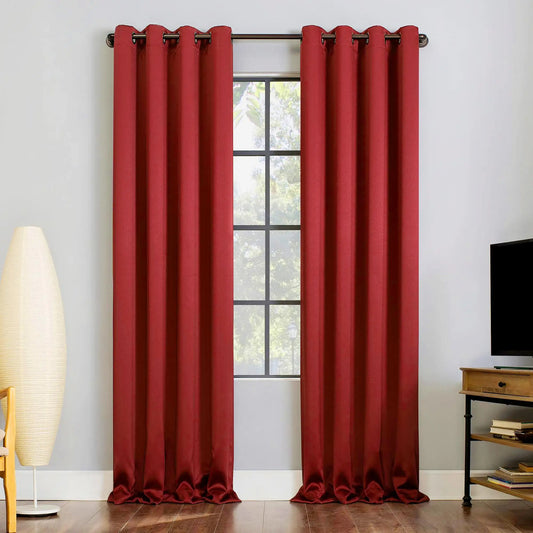 Rideau rouge occultant|SIENNA