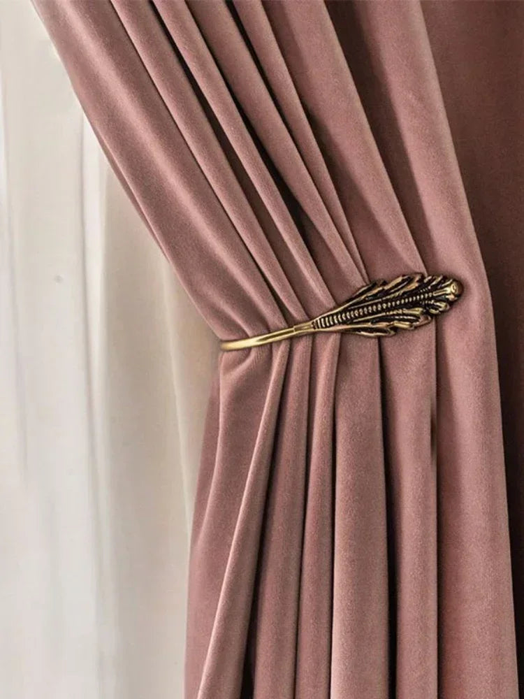 Rideau rose occultant style velours|MAJESTIA