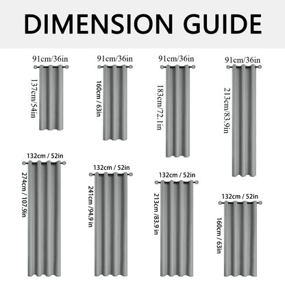 Rideau Occultant Gris Foncé 2 Panneaux | OMBRIA