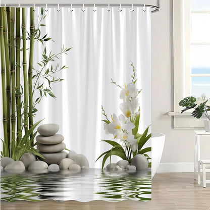 Rideau de douche Nature Zen - Imperméable et Élégant | ZENAQUA