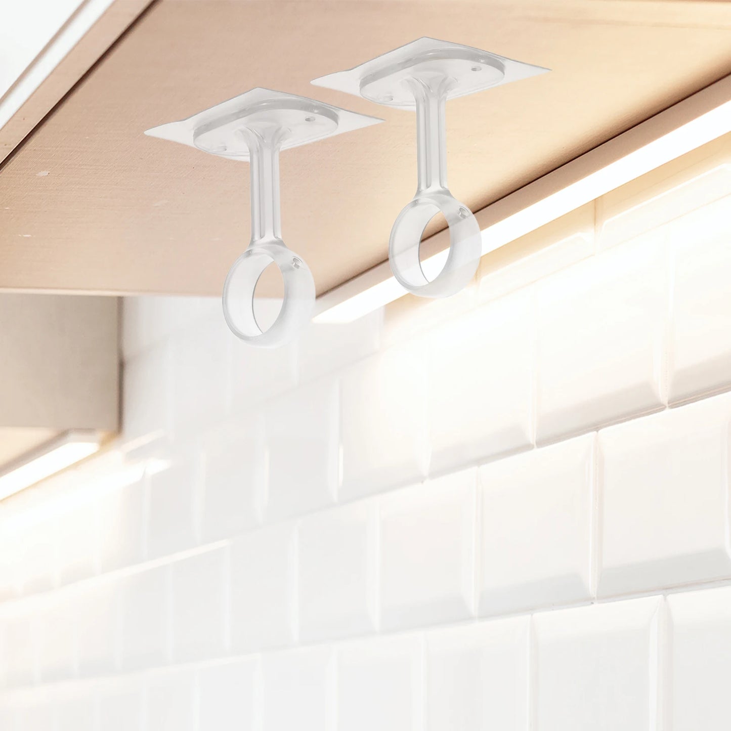 Supports de tringle à rideaux sans percer lot de 2|SNAPFIX