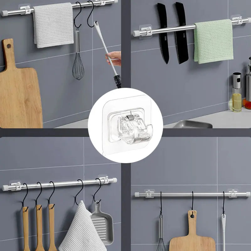 Supports de tringle à rideaux sans percer lot de 4|ARTFIX