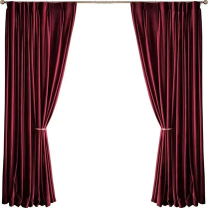 Rideau rouge bordeaux occultant style velours|MAJESTIA