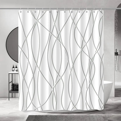 Rideau de douche motif ondulé|RIVIERA