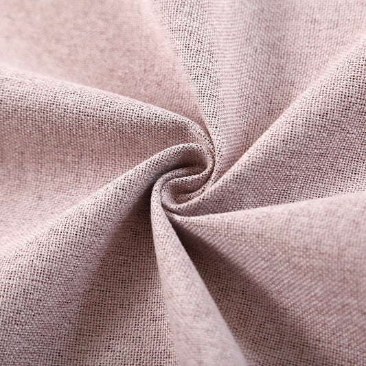 Rideau rose occultant en faux lin|ATRIUM