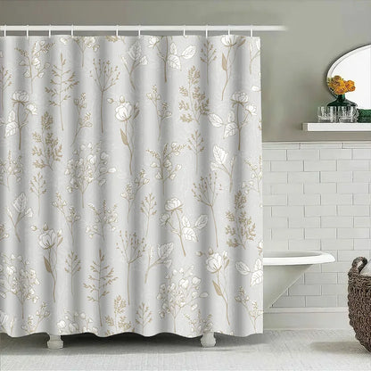 Rideau de douche fleuri|ELEGENCIA