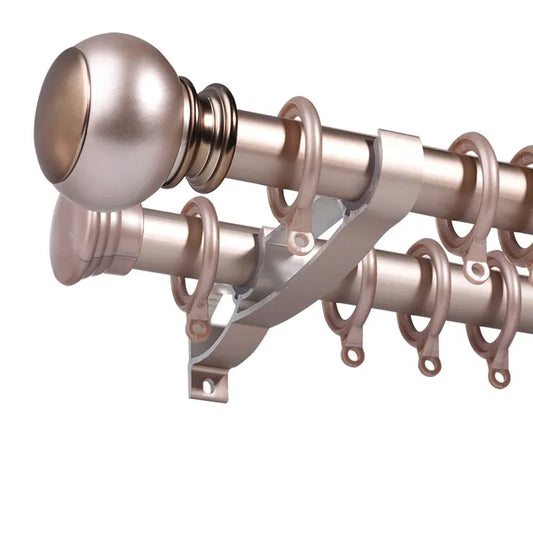 Tringle à double rideaux avec anneaux et supports|PREMIUMIX