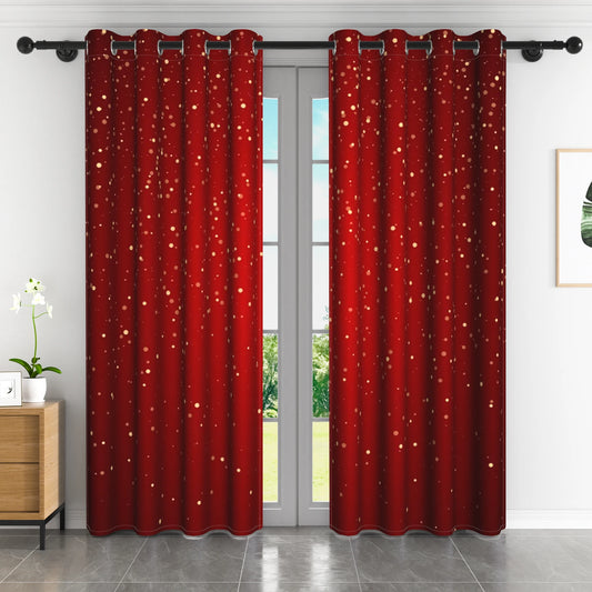 Rideau rouge occultant|RUBENZA