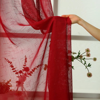 Rideau rouge voilage|VERMILIA