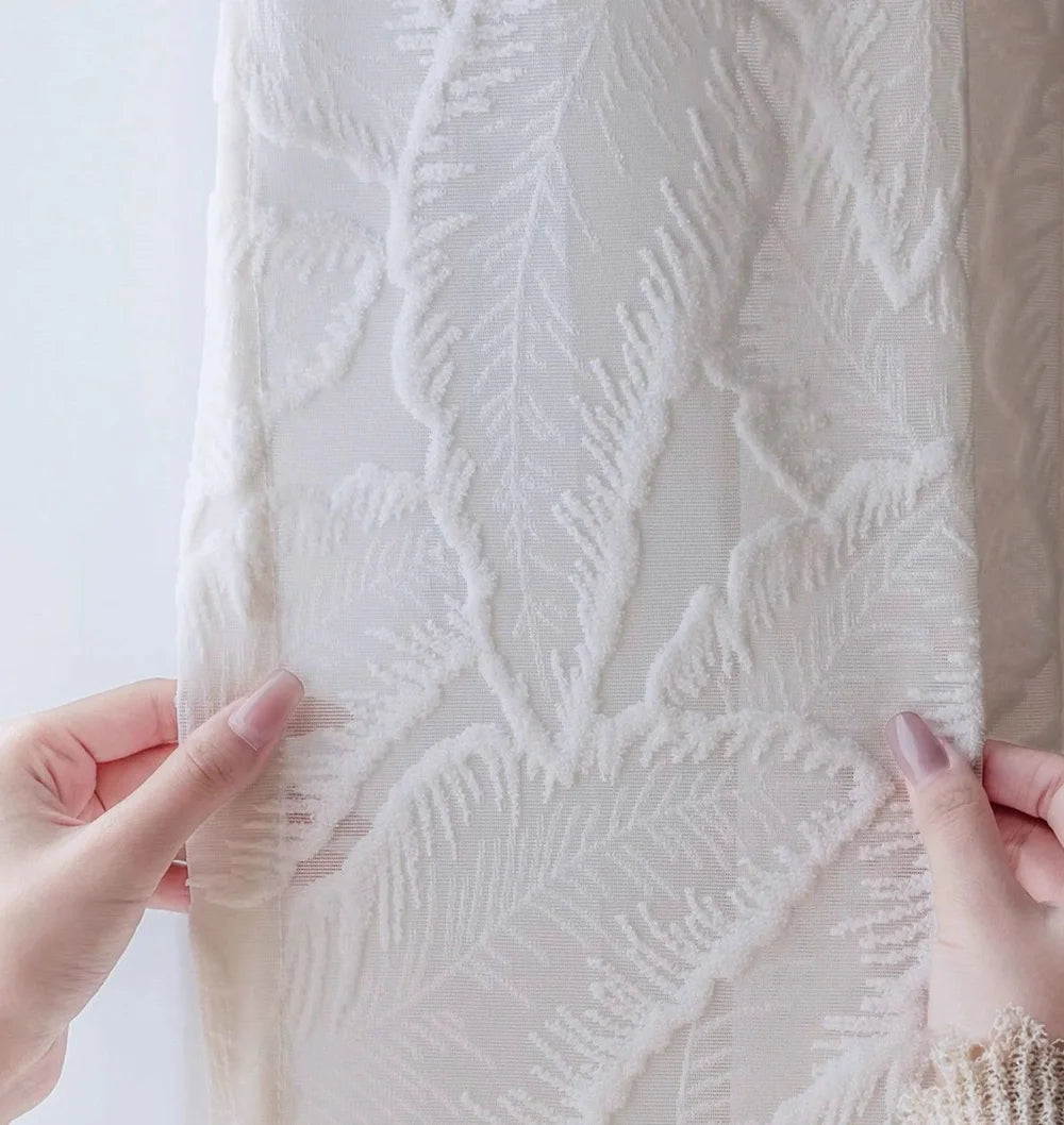 Rideau blanc relief 3D 1 Panneau|IVORIA