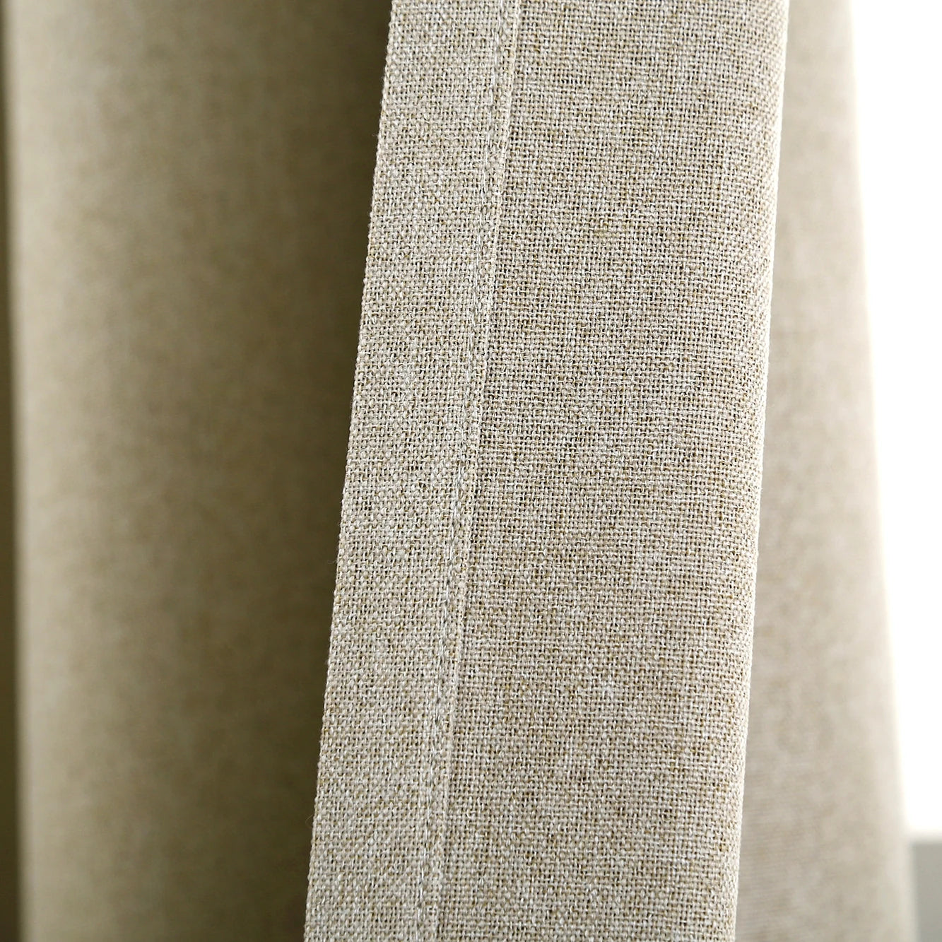 Rideau beige occultant en faux lin|ATRIUM