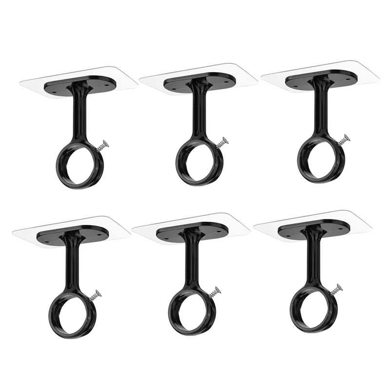 Supports de tringle à rideaux sans percer lot de 6|Fastenia