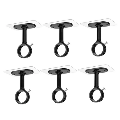 Supports de tringle à rideaux sans percer lot de 6|Fastenia