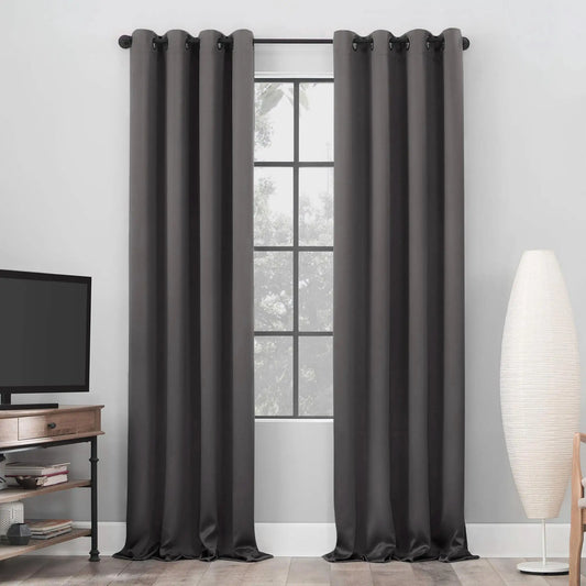 Rideau gris occultant|SIENNA