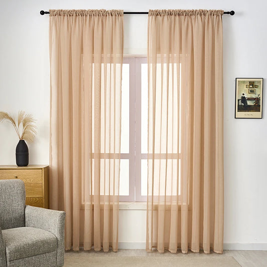 Rideau beige voilage|PRESTIGIA