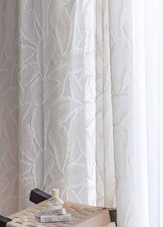 Rideau blanc relief 3D 1 Panneau|IVORIA