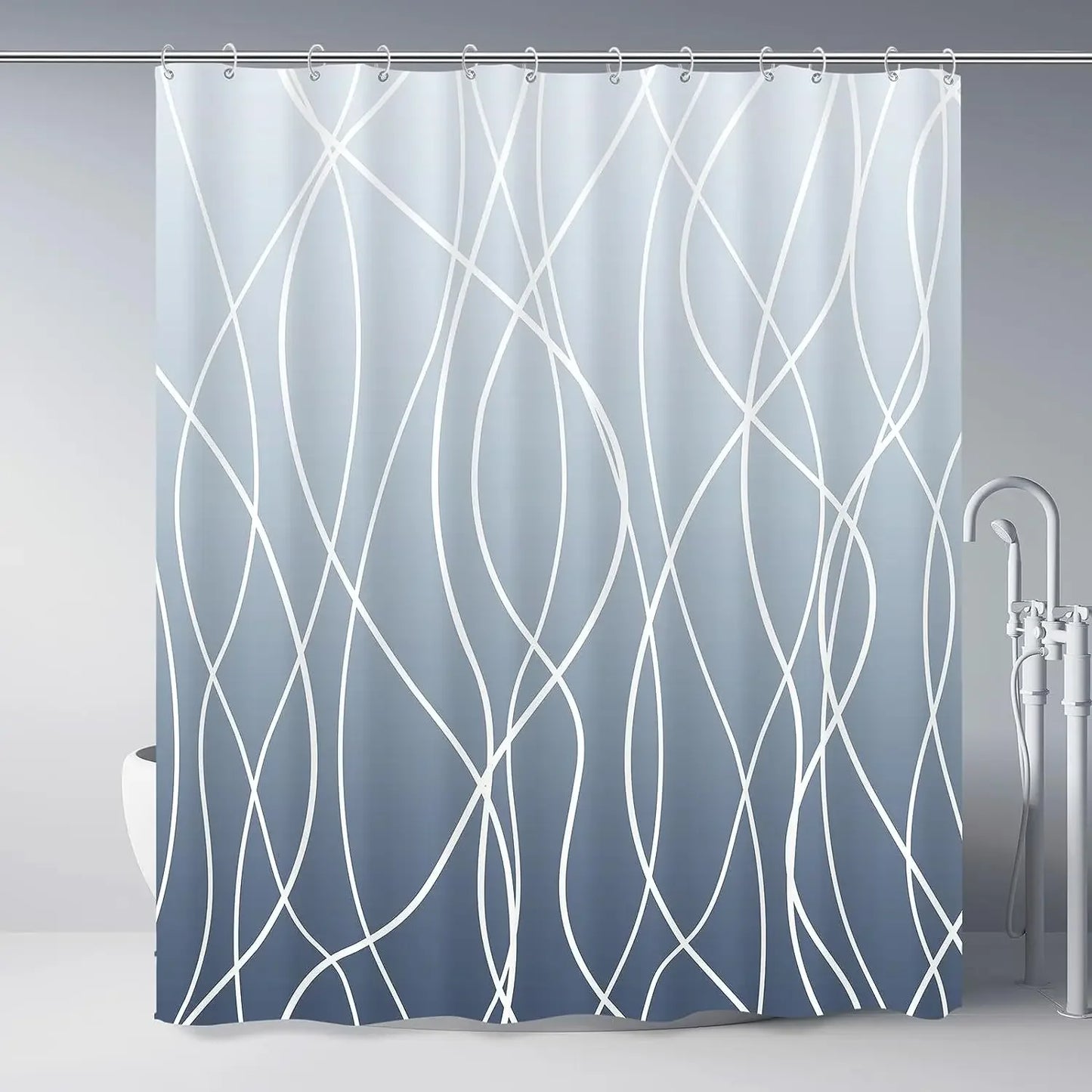 Rideau de douche motif ondulé|RIVIERA