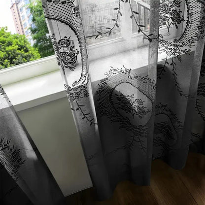 Rideau noir en dentelle|UMBRA