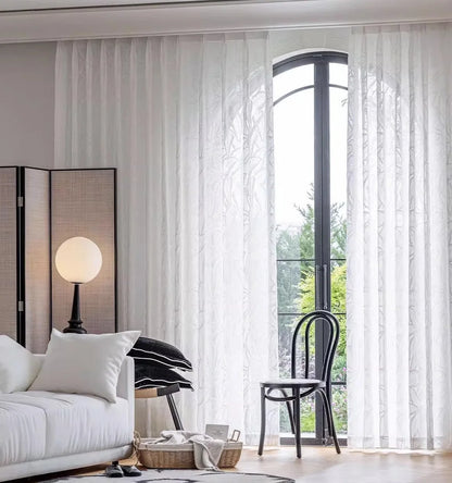 Rideau blanc relief 3D 1 Panneau|IVORIA
