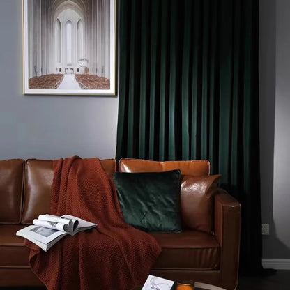 Rideau vert en velours|VIRIDIAN