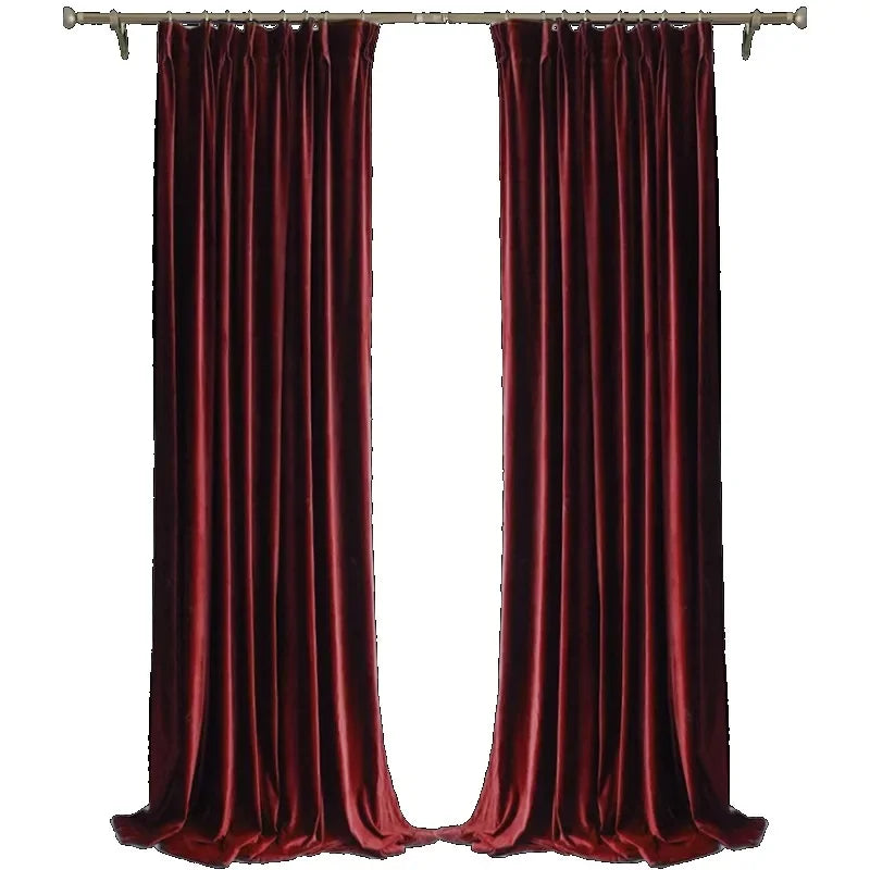 Rideau rouge bordeaux velours|NOCTIS