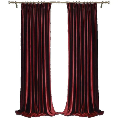 Rideau rouge bordeaux velours|NOCTIS