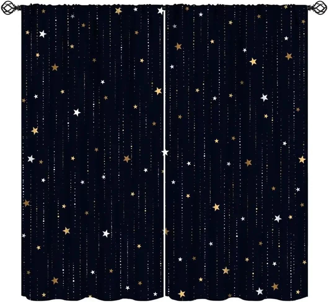 Rideau noir occultant ciel étoilé|LUNARIS