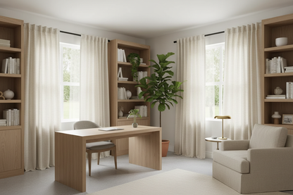 Bureau avec rideau beige SERENA
