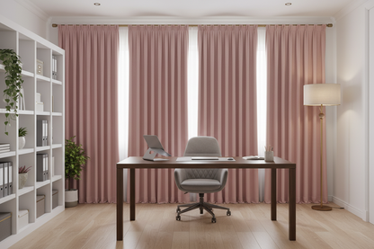 Bureau avec rideau rose AURA
