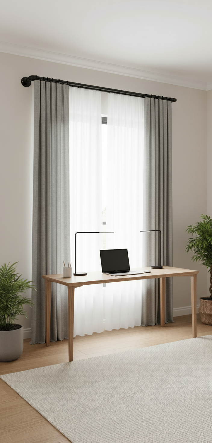Bureau tringle double noire