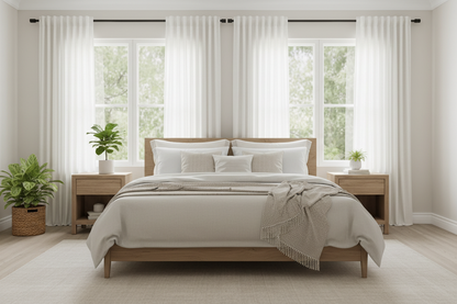 Chambre avec rideau blanc SERENA