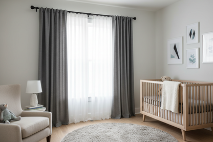 Chambre d'enfant tringle double noire