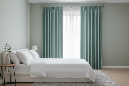 Chambre élégante avec rideaux EMERESCO et anneaux