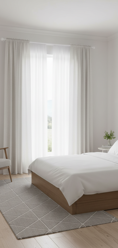 Chambre tringle blanche