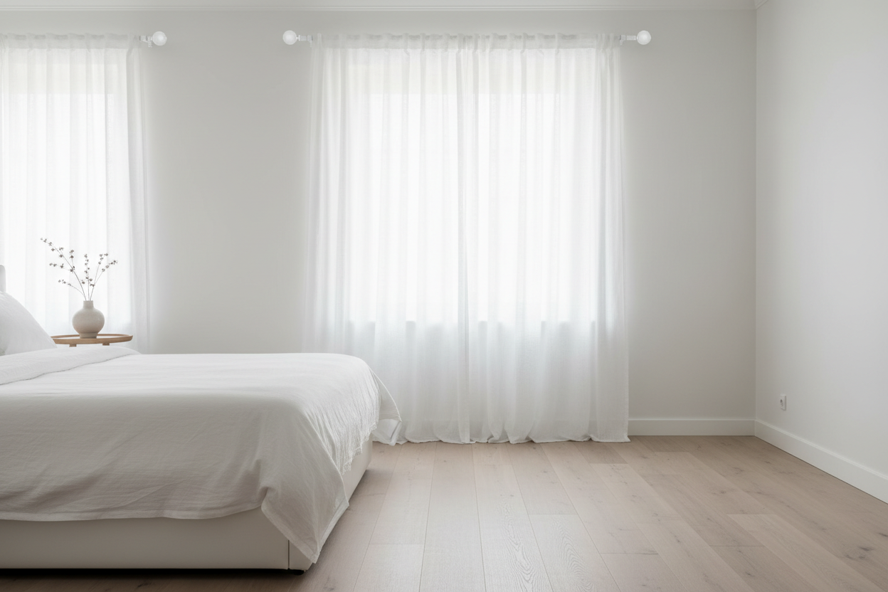 Chambre tringle blanche