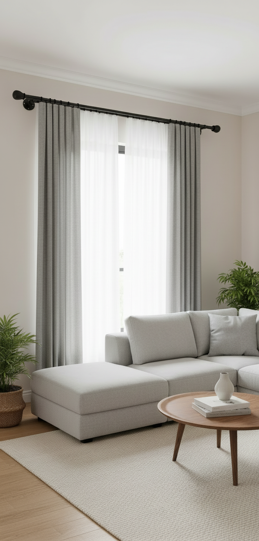 Chambre tringle double noire