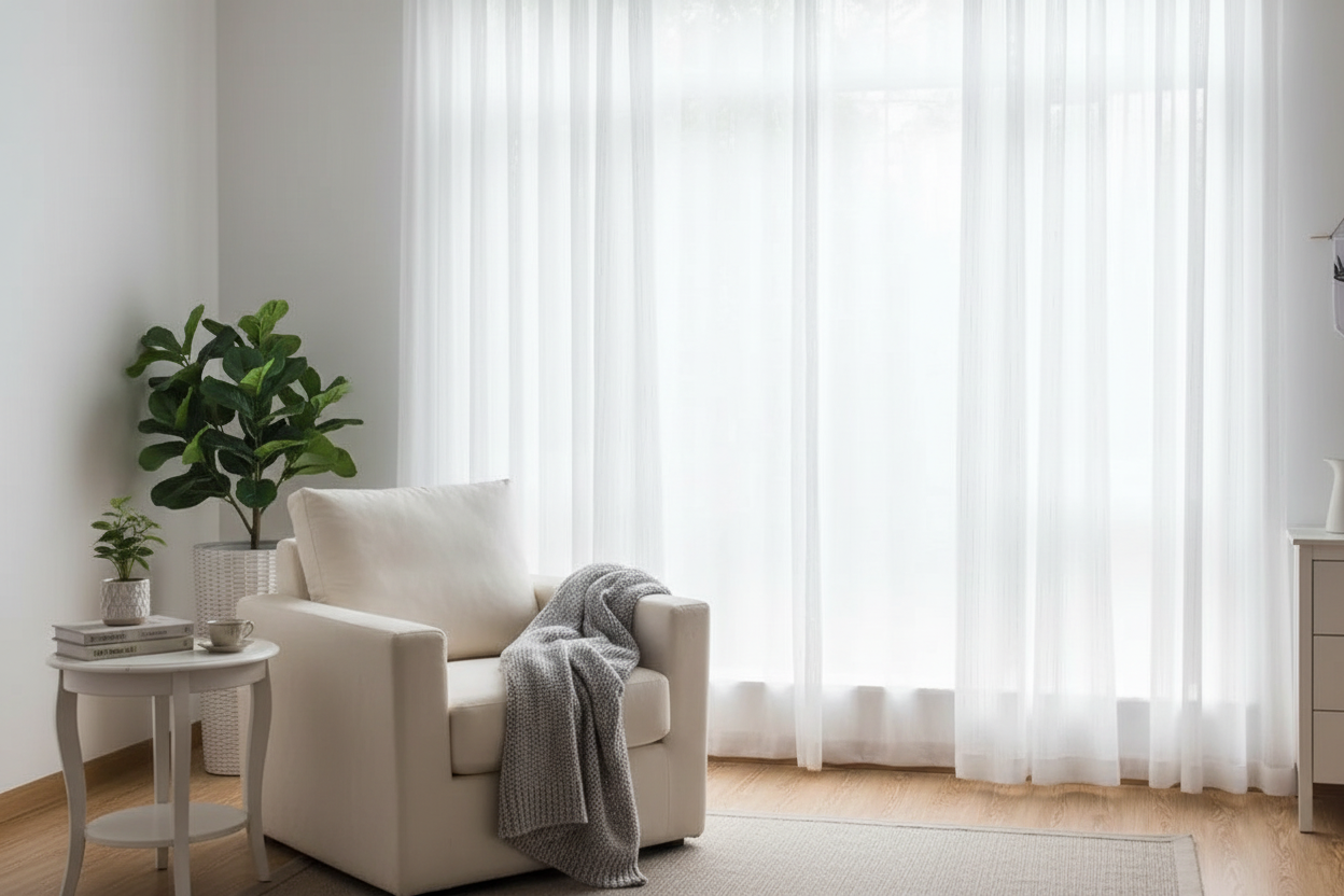 Coin lecture avec rideau Veluna